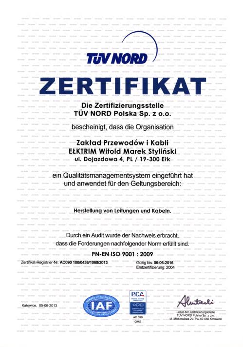 certyfikat