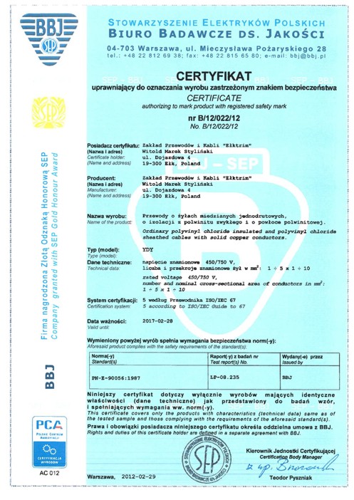 certyfikat